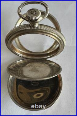 Vintage 18 Size Keystone Clam Shell Pocket Watch Case Pendant & Lever Set