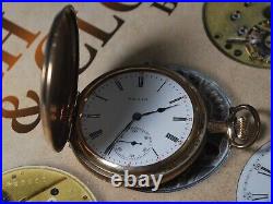 Vintage 1909 ELGIN GF 16s 7J Full Hunter Case Men's Pocket Watch -For Repair