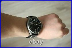 Vintage 1909`s IWC Pocket Swiss movement in New wrist Military Case PILOT A-DIAL