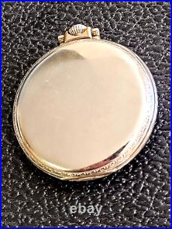 Vintage 1920 12 Size Howard 17 Jewels Open Face Pocket Watch 10k GF Case