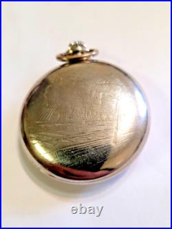 Vintage 1921 18 Size Elgin Pocket Watch Train Locomotive Case