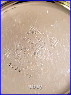 Vintage 1921 Illinois (Burlington) 21 jewel 16 size Pocket Watch RR GF case