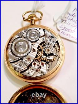 Vintage 1921 Illinois (Burlington) 21 jewel 16 size Pocket Watch RR GF case