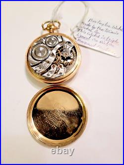 Vintage 1921 Illinois (Burlington) 21 jewel 16 size Pocket Watch RR GF case
