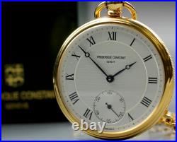Vintage 1999 N MINT with Case FREDERIQUE CONSTANT 17J Hand Winding Pocket Watch
