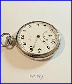 Vintage 44mm 1937 Longines 15j Cal. 37.93 Of Pocket Watch Case Keeps Time