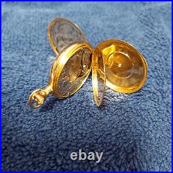 Vintage All Original Elgin 14 Karat Gold Hunter Case Pocket Watch, 100% Original