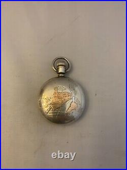 Vintage American Waltham Pocket Watch 3950602 Railroad Case Coin Silver