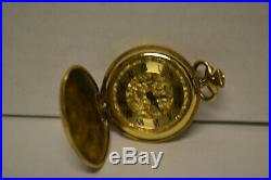 Vintage/Antique Arnex Time Co. Gold 17 Jewels Pocket Watch FRANCE Engraved Case