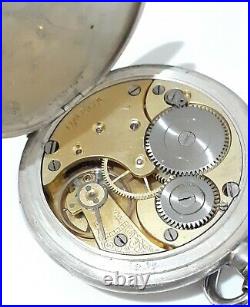 Vintage Antique Omega Pocket Watch Grand Prix Paris 1900 Case 0.900 Silver