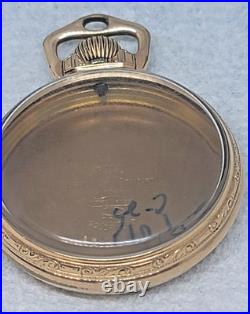 Vintage BALL 10 KT Gold Filled RR Open Face Pocket Watch Case -16S
