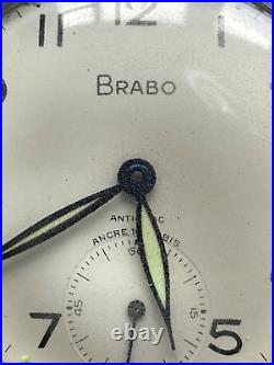 Vintage BRABO Silver Case 16 jewels Pocket Watch -in perfect working condition