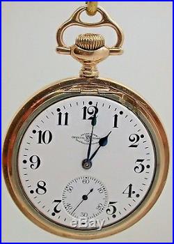 Vintage Ball Hamilton M 999 23 Jewel Pocket Watch 1910 Gold Filled Case 1c
