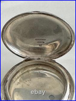 Vintage Big 4oz Dueber Coin Silver Hunting Pocket Watch Case Key Wind/ Key Set