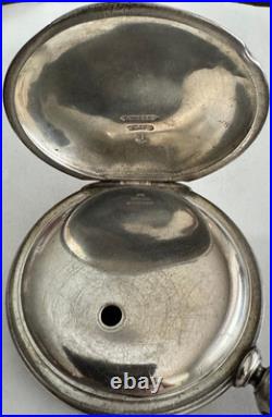 Vintage Big 4oz Dueber Coin Silver Hunting Pocket Watch Case Key Wind/ Key Set