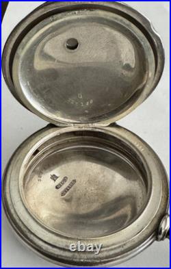 Vintage Big 4oz Dueber Coin Silver Hunting Pocket Watch Case Key Wind/ Key Set