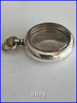 Vintage Big 58mm 18 Size Keystone Pocket Watch Case Pendant & Lever Set Sterling