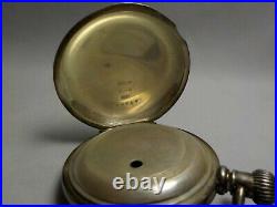 Vintage Coin Silver Pocket Watch Case Fahys No 1 Hunter Watchmaker