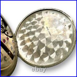 Vintage Condal Pocket Watch Nickel Chrome Case Open Face