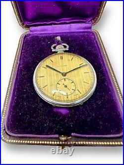 Vintage Condal Pocket Watch Nickel Chrome Case Open Face