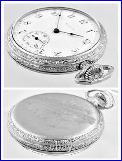 Vintage ELGIN 17 Jewels Railroad Case Pocket Watch Grade 381 Model 6 1911
