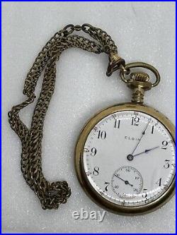 Vintage Elgin Gold Filled Pocket Watch Grade 291 Model 7 B&b Royal Case Size 16s