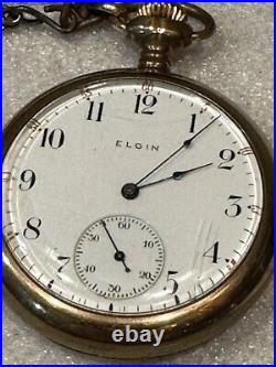 Vintage Elgin Gold Filled Pocket Watch Grade 291 Model 7 B&b Royal Case Size 16s