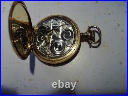 Vintage Elgin Pocket watch, hunter case, has FM 1916 etching 1 3/4 1544106 runs