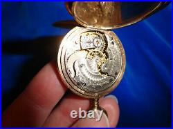 Vintage Elgin Women's Goldfilled Pocket Watch 7 Jewels Double Case As Is