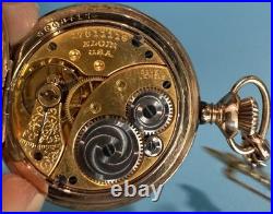 Vintage Elgin pocket watch with ornate case & bow fob early 1900s collectible