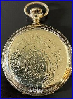 Vintage Gold Filled Keystone Case Elgin Pocket watch, Size 16 7 Jewels -1899