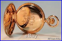 Vintage Gold Pocket Watch, Wright, Kay & Co. Detroit Solid 14K Gold Case