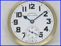 Vintage Hamilton 992b 21 Jewel 16s Railroad Watch, Boc Gold Fill Case, Running