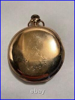 Vintage Hamilton pocket watch 1900 size 16 gold fill case needs work