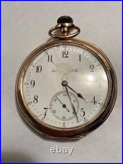 Vintage Hamilton pocket watch 1900 size 16 gold fill case needs work