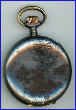 Vintage Hebdomas 8 Jours 8 day Pocket Watch running Stainless case NICE