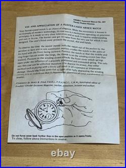 Vintage Hunter-cased Arnex Pocket Watch