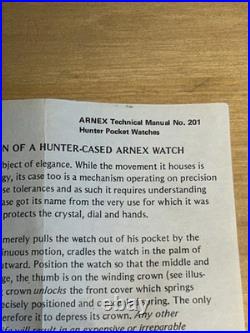 Vintage Hunter-cased Arnex Pocket Watch