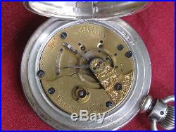 Vintage Illinois 18s 15j Pocket Watch, 5 oz Sterling Silver Hunting Case