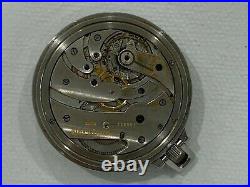 Vintage Jaeger LeCoultre Swiss Staybrite Steel Cased Pocket Watch with Day & Date
