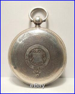 Vintage-Key Wind-Chester, England J. H. Silver Case-Fusee/Escapement-Pocket Watch