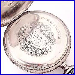 Vintage Longines Fine Size 12 Grand Prix Paris Hunter Case Key Wind Pocket Watch