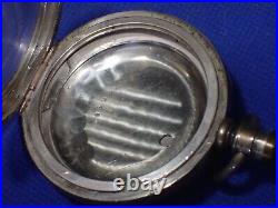 Vintage N & Co Pocket Watch Case key wind lever set # 3 Coin 2 Hinges 3.1 oz VG