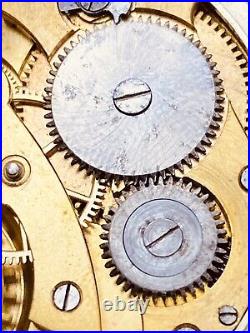 Vintage Open Face Silver Antique Pocket Watch Men w Vintage Case Serviced #5840