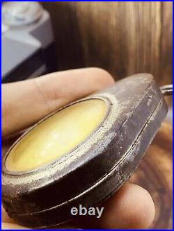 Vintage Open Face Silver Antique Pocket Watch Men w Vintage Case Serviced #5840