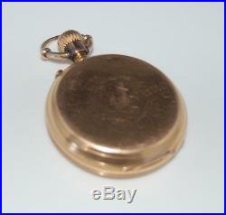 Vintage Pocket Watch, 18K GOLD HUNTER CASE, Breitling-Laederich, c. 1870