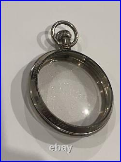 Vintage Pocket Watch Double Glass Salesman DISPLAY CASE waltham watch co