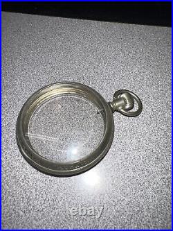 Vintage Pocket Watch Double Glass Salesman DISPLAY CASE waltham watch co Lot2