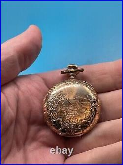 Vintage Pocket watch Elgin Nice Watch Rare Fancy Dial Beautiful Case