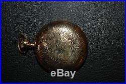 Vintage Seth Thomas Grade 182 Pocket Watch 17J 1890 Gold Filled Engraved Case